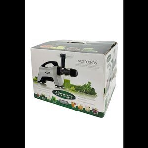 Omega NC1000HDS Horizontal Masticating Juicer Nutrition Center Silver